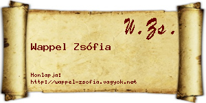 Wappel Zsófia névjegykártya