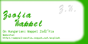 zsofia wappel business card